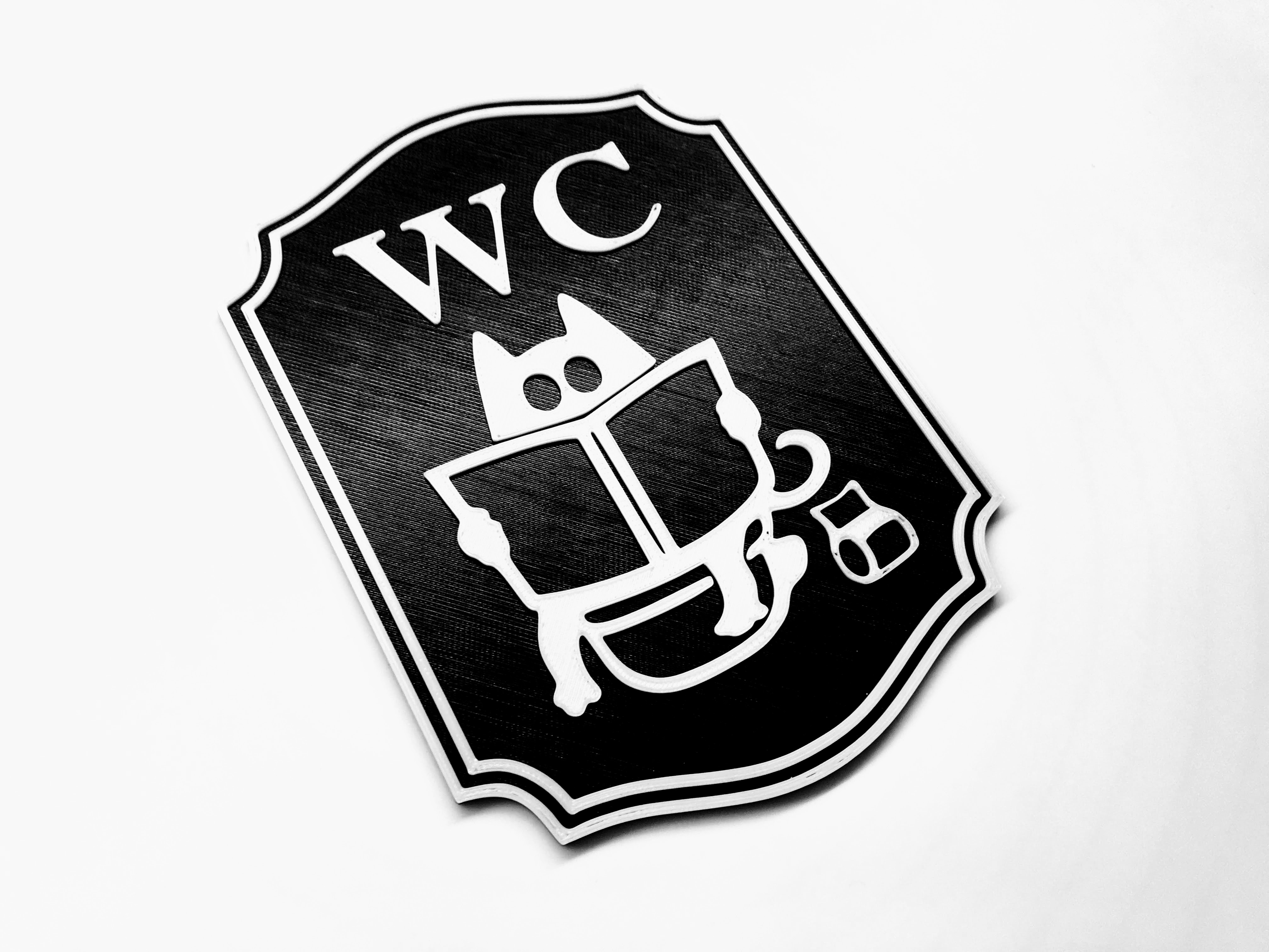 Cedule Kočka#3 na WC - speciální edice (25% z ceny darujeme)