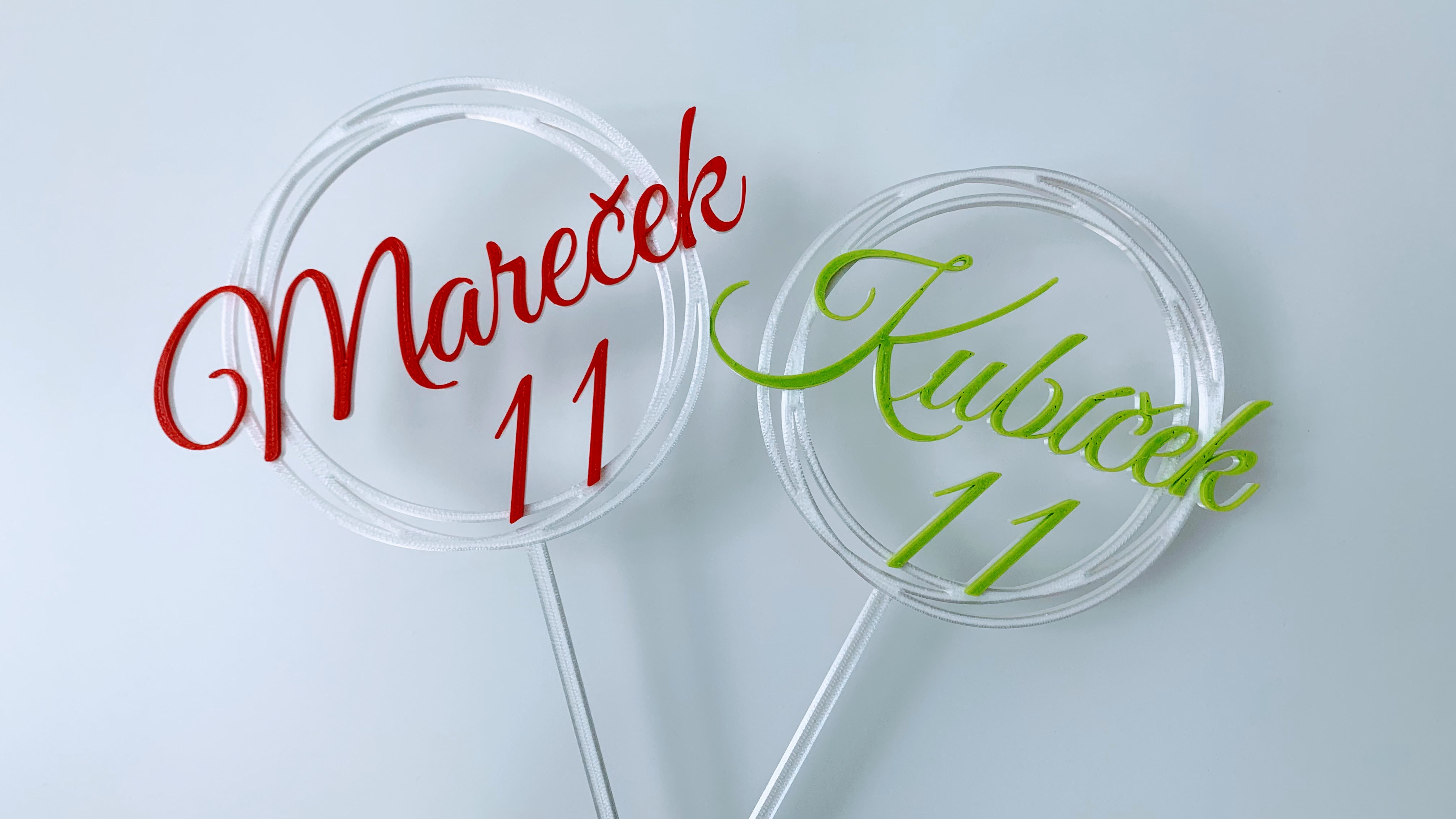 Zápich - Číslo, jméno v kruhu (bílá, černá, zlatá...)