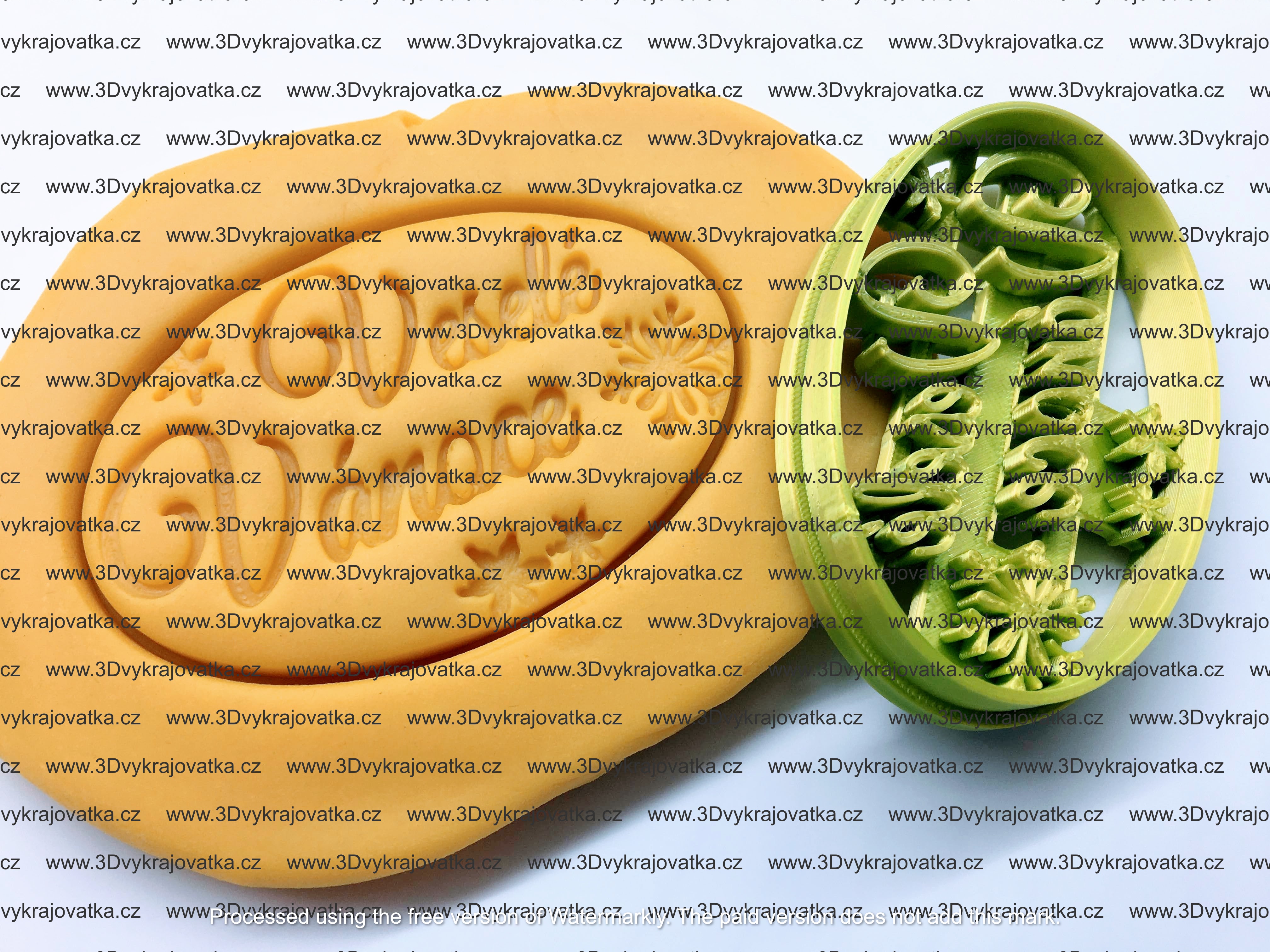 Veselé Vánoce #1 s vločkami vykrajovátko