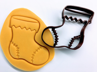 Vánoční ponožka / punčocha #1 vykrajovátko